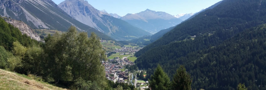 Panorama della Valdidentro in Alta Valtellina